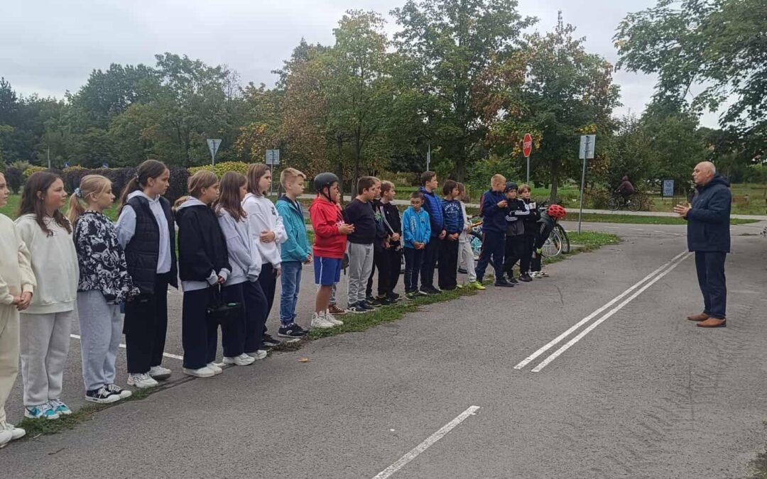 Egzamin na kartę rowerową w Tarnobrzegu.